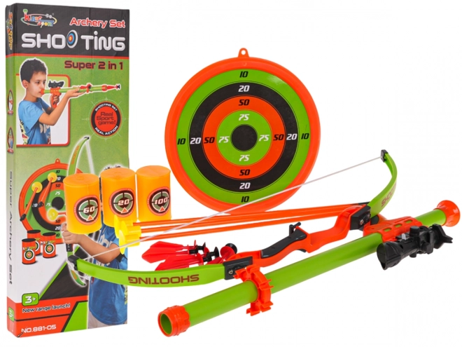 2-in-1 Bow and Gun Set with Accessories