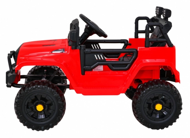 Autíčko Jeep Dark Night na akumulátor pre deti Čierne – Červené