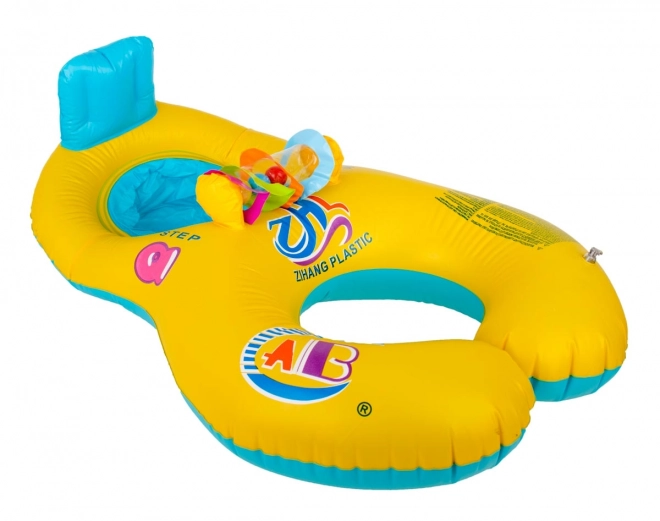 Inflatable Swimming Ring with Seat for Babies and Parents