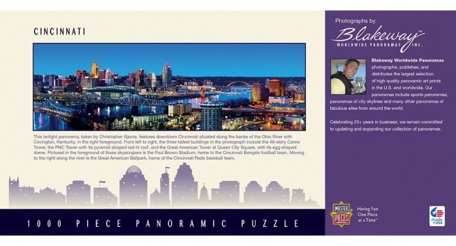 Masterpieces Panoramic Puzzle Cincinnati Ohio 1000 Pieces