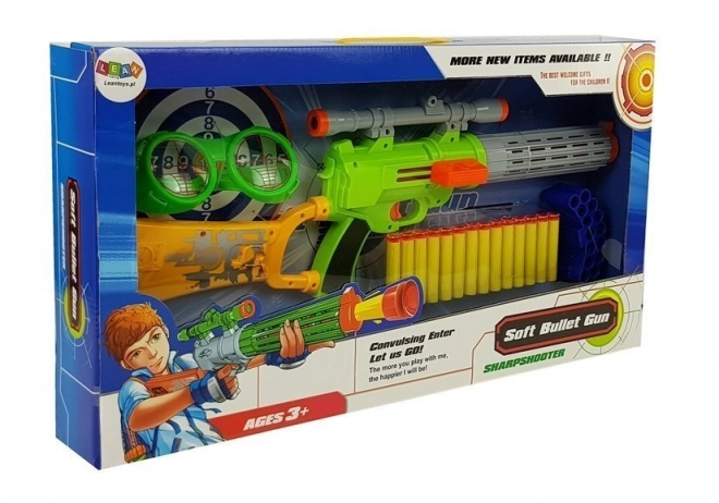 Foam Dart Rifle with Target Green