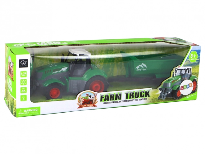 Remote Control Tractor with Trailer and Lights