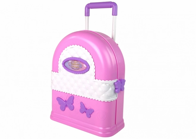 Foldable Large Dollhouse Suitcase with Furniture