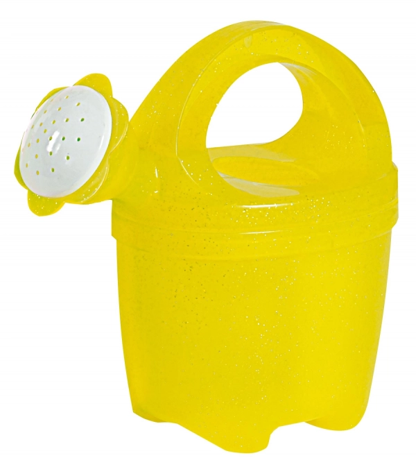 Androni Transparent Watering Can with Glitter - Yellow