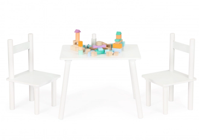 Children's wooden table and chairs set