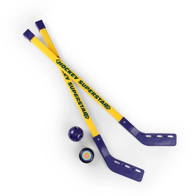 Hockey Sticks with Ball and Puck 80cm