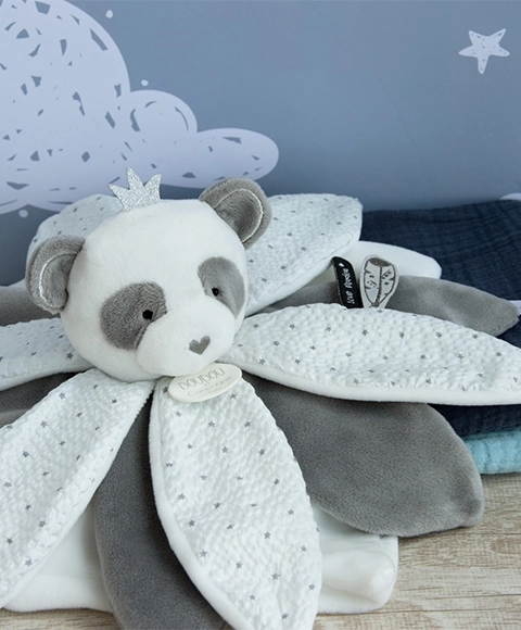 Doudou Gift Set - Plush Panda Comforter 26 cm