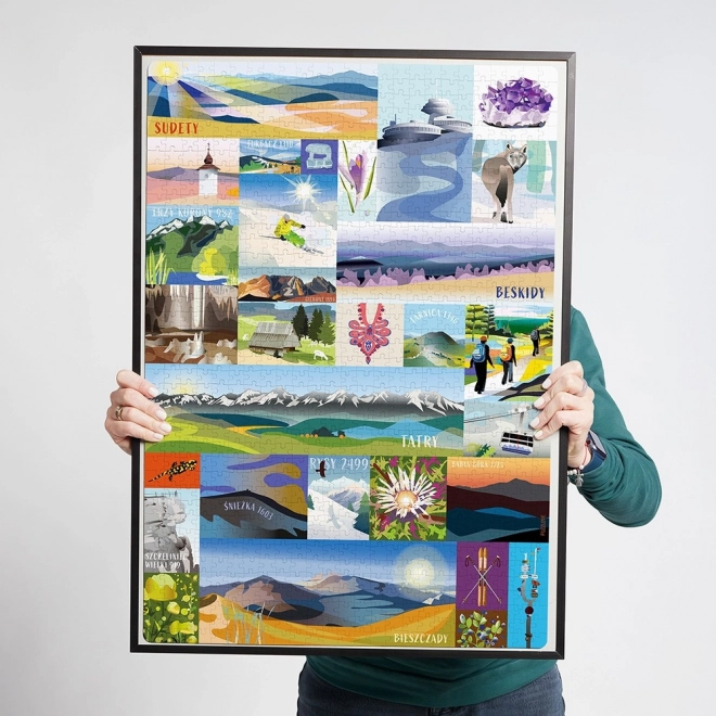 Puzzle Puzzlove Poľské hory 1000 dielikov