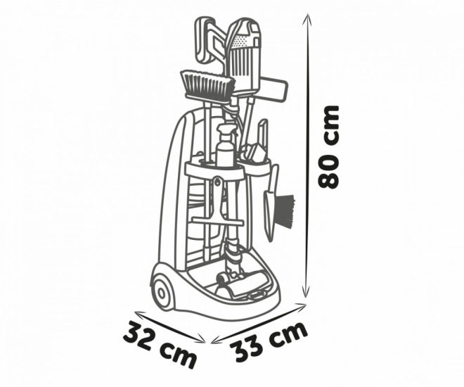 Cleaning Cart with Rowenta Vacuum for Kids