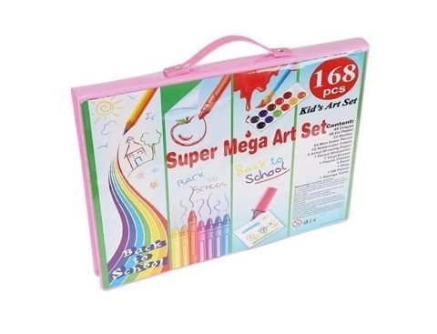 Painting and Drawing Set with Pink Case