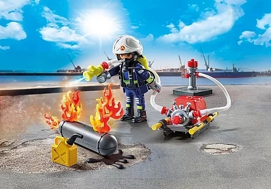Playmobil Tűzoltó Készlet Vízipumpával