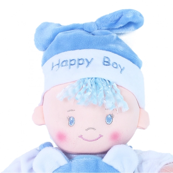 Cloth Doll Baby Boy Blue Outfit