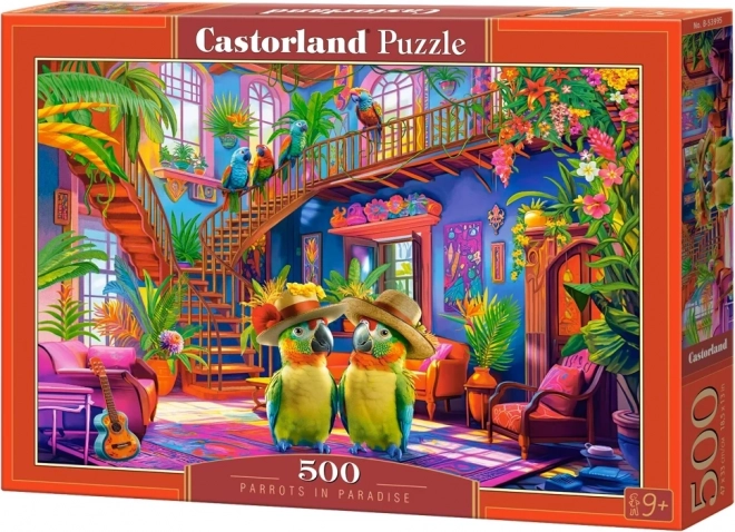 Parrots in Paradise 500 Piece Puzzle