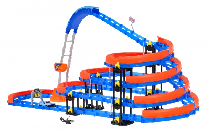 Racing Track Set with Ladder and LED Car for Kids 3+