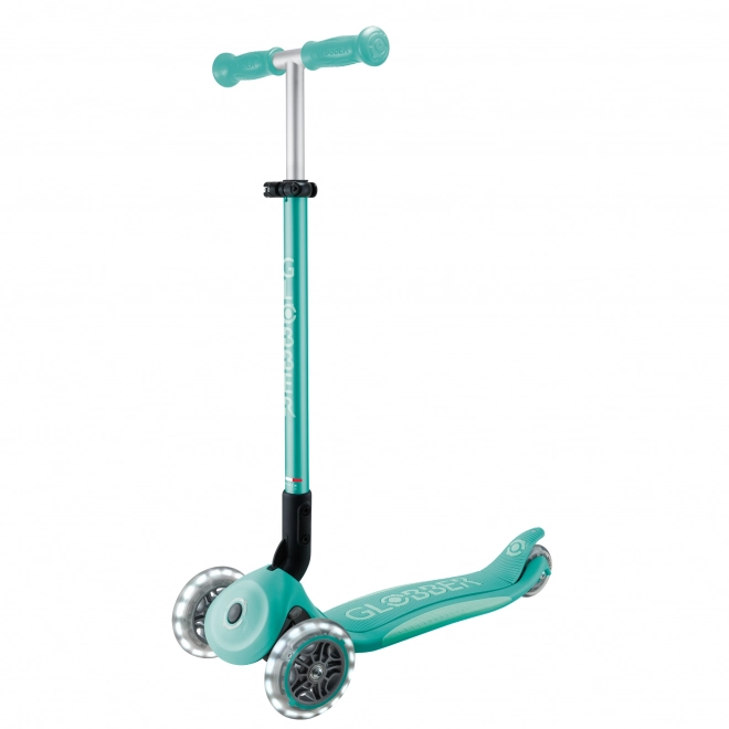 Children's Three-Wheeled Scooter with Lights - Dark Mint