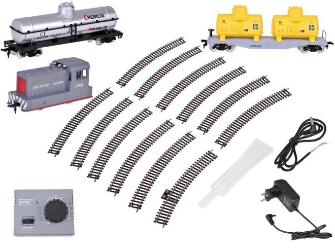 Electric Train Set with Control Unit - Freight Train with Tank Cars