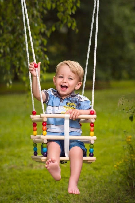 Colorful Wooden Swing for Toddlers