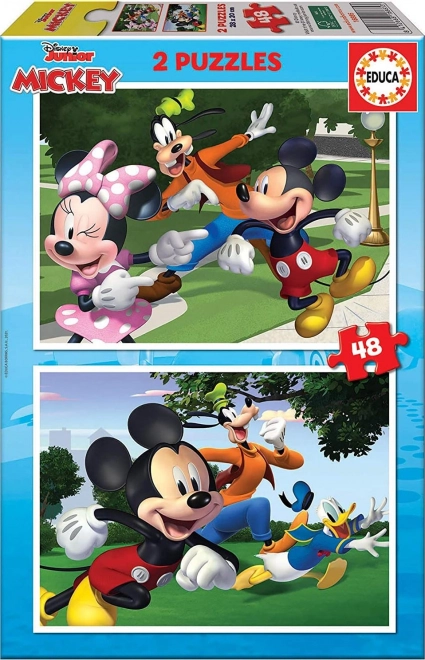 Mickey Mouse and Friends Double Puzzle Set