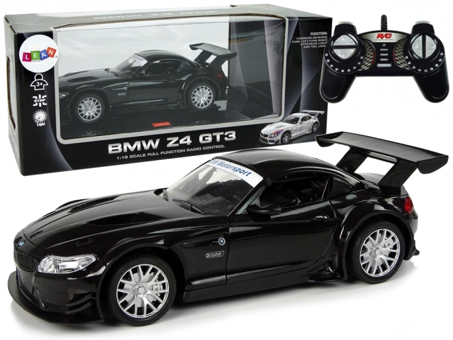 remote control black bmw z4 gt3 1:18 scale sport car with lights