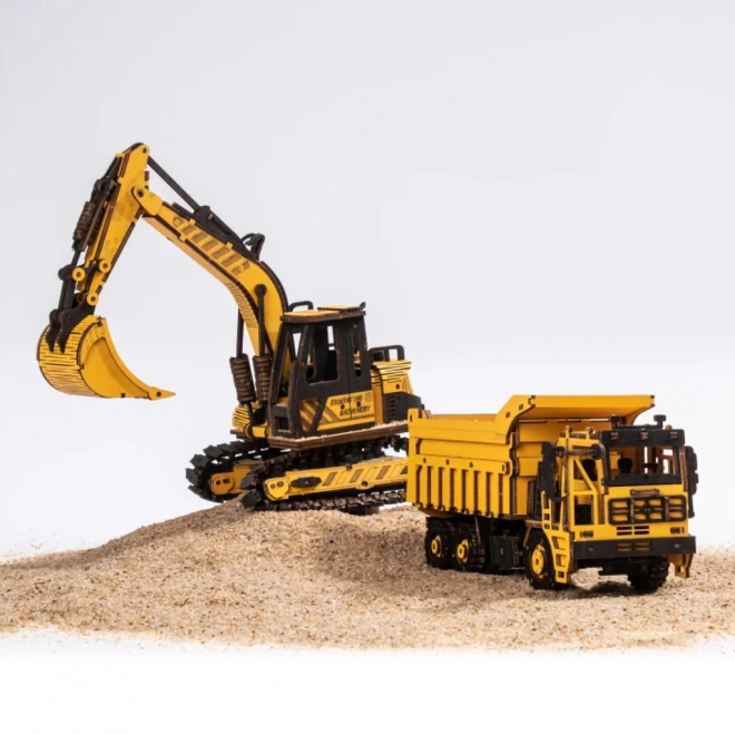 Wooden 3D Puzzle Excavator