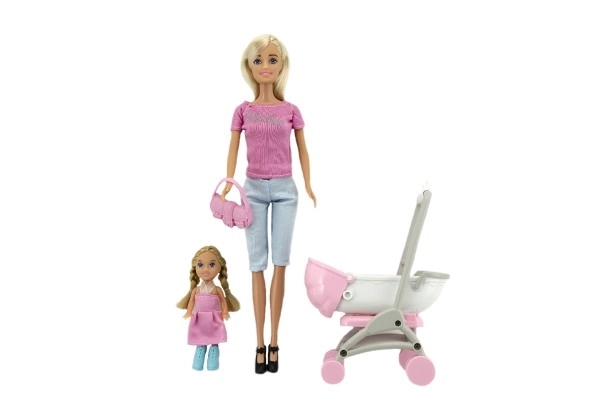 Anlily Doll Set with Baby and Stroller + Accessories