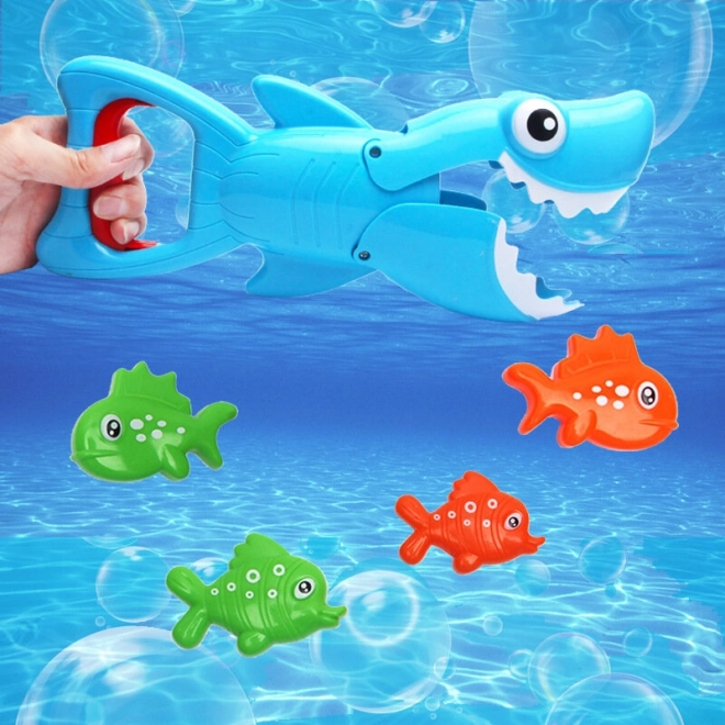 Bath Toy Set Shark Fish Hunter Blue