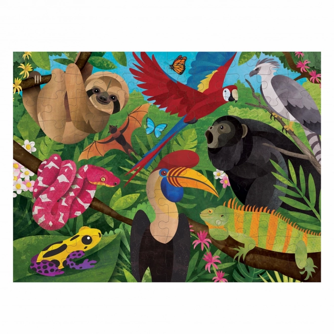 Rainforest Above and Below 100-Piece Double-Sided Puzzle