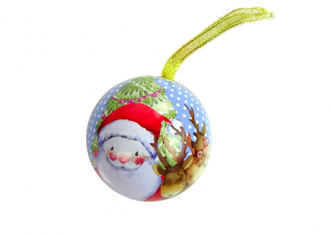 Metal Christmas Ornament with Santa