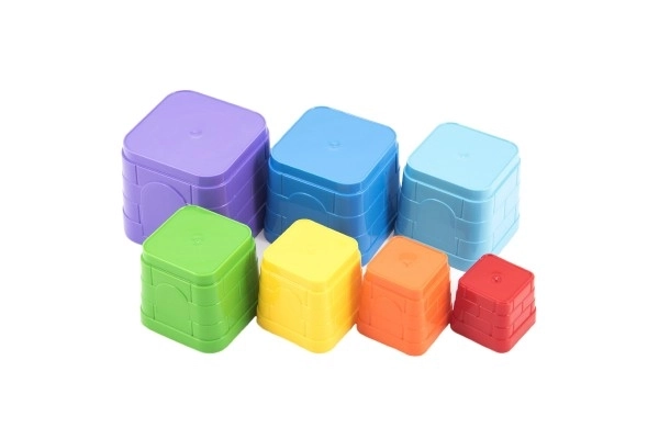 Colorful Square Stacking Pyramid Toy