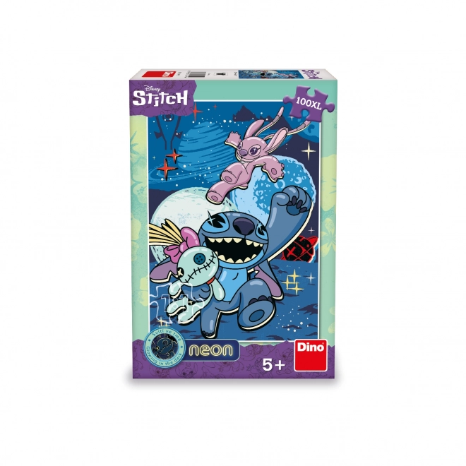 Neon Glow-in-the-Dark Puzzle - Stitch