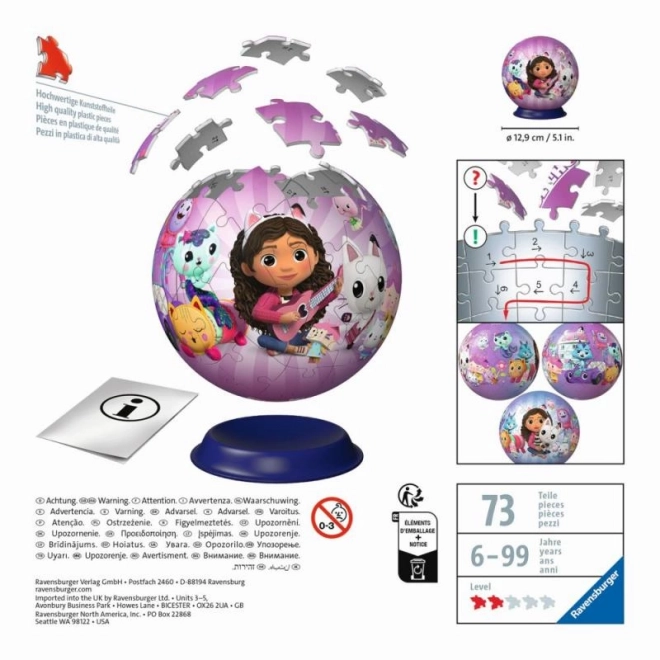 Ravensburger 3D Puzzle Ball Gabby's Magic House