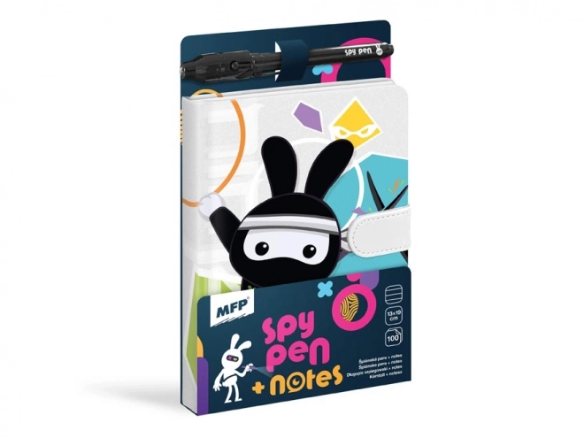 Magnetic Notebook with Spy Notes - Ninja Rabbit Design