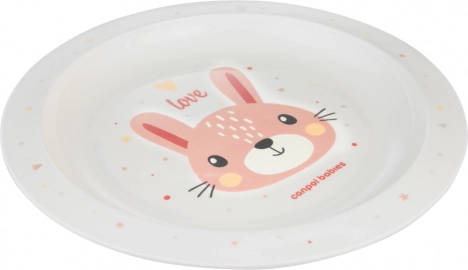 Piatto di plastica per bambini CUTE ANIMALS – coniglio