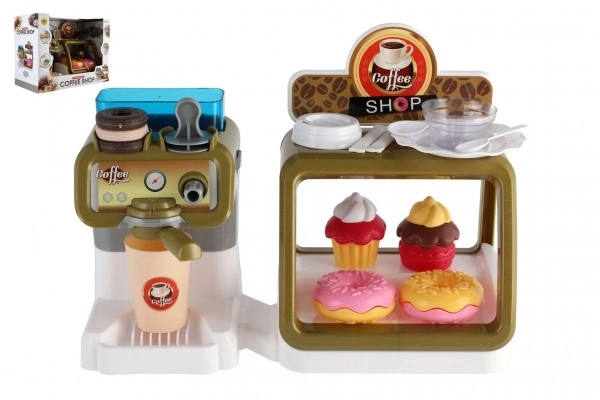 Plastic Café Set with Coffee Machine and Sweets Display