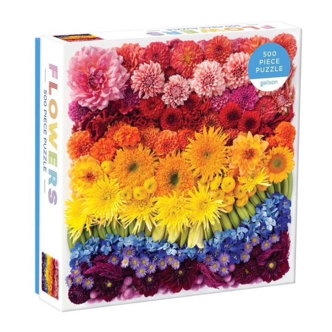 Rainbow Flowers Puzzle 500 Pieces