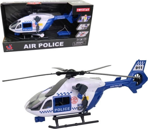 Polizeihubschrauber mit Batterie