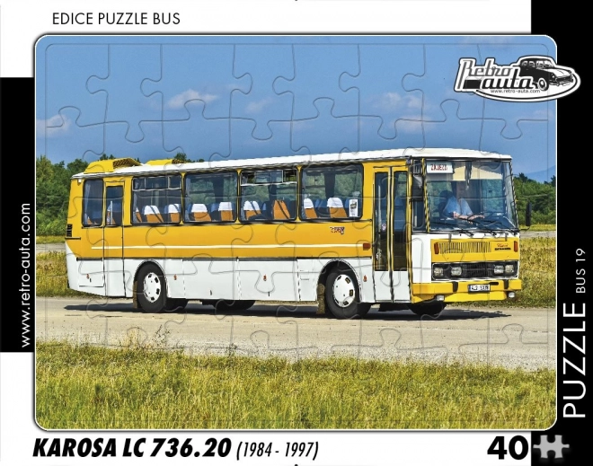 Retro Vehicles Puzzle - Bus Karosa LC 736.20