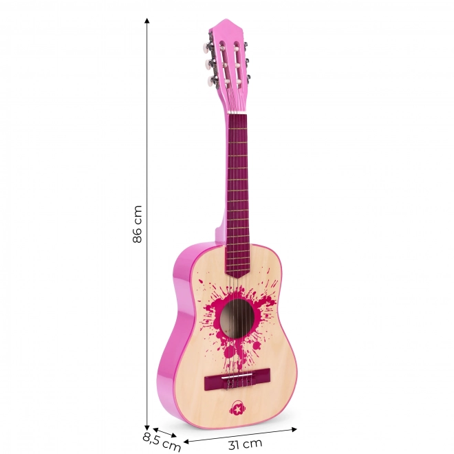 Children's Guitar Pink 34 Large by Ecotoys