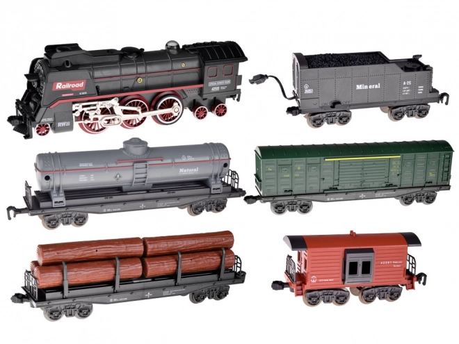 Electric Train Set with Smoke and Sound Effects