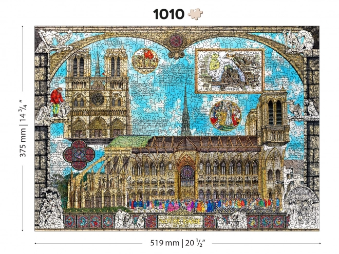 Wooden Notre-Dame 2-in-1 Puzzle