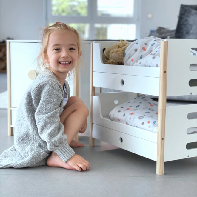 Small Foot Wooden Doll Bunk Bed Little Button