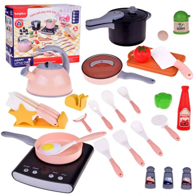 Electric Stove and Cooking Accessories Set for Young Chefs