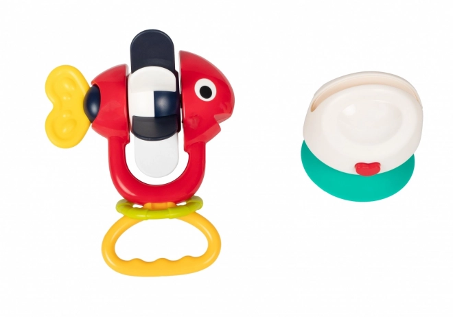 Rattle Toy with Suction Fish Design