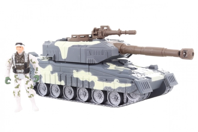 Military Toy Set with Battery-Operated Tank