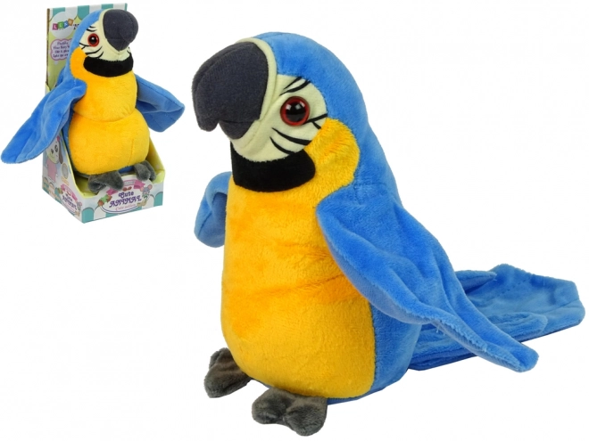 Interactive Talking Blue Parrot Toy