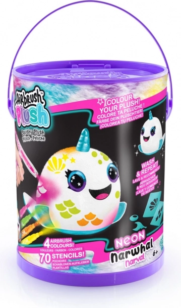 Airbrush kreatív készlet Neon squish plüssökkel