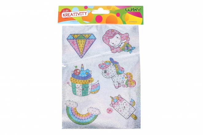 Creative Set Diamond Stickers with Gems