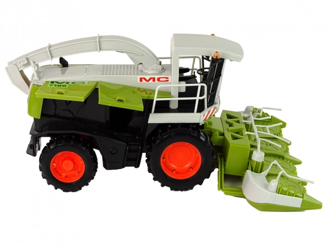 Large Green Harvester with Movable Parts