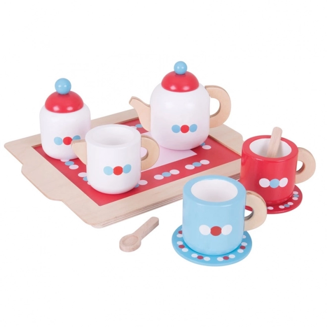 Bigjigs toys polka dot tea set