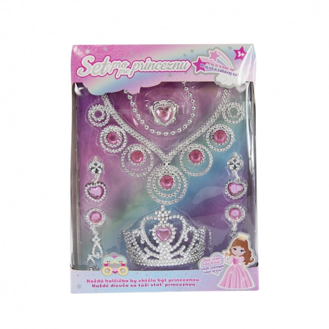 Princess Crown, Earrings, and Necklace Set